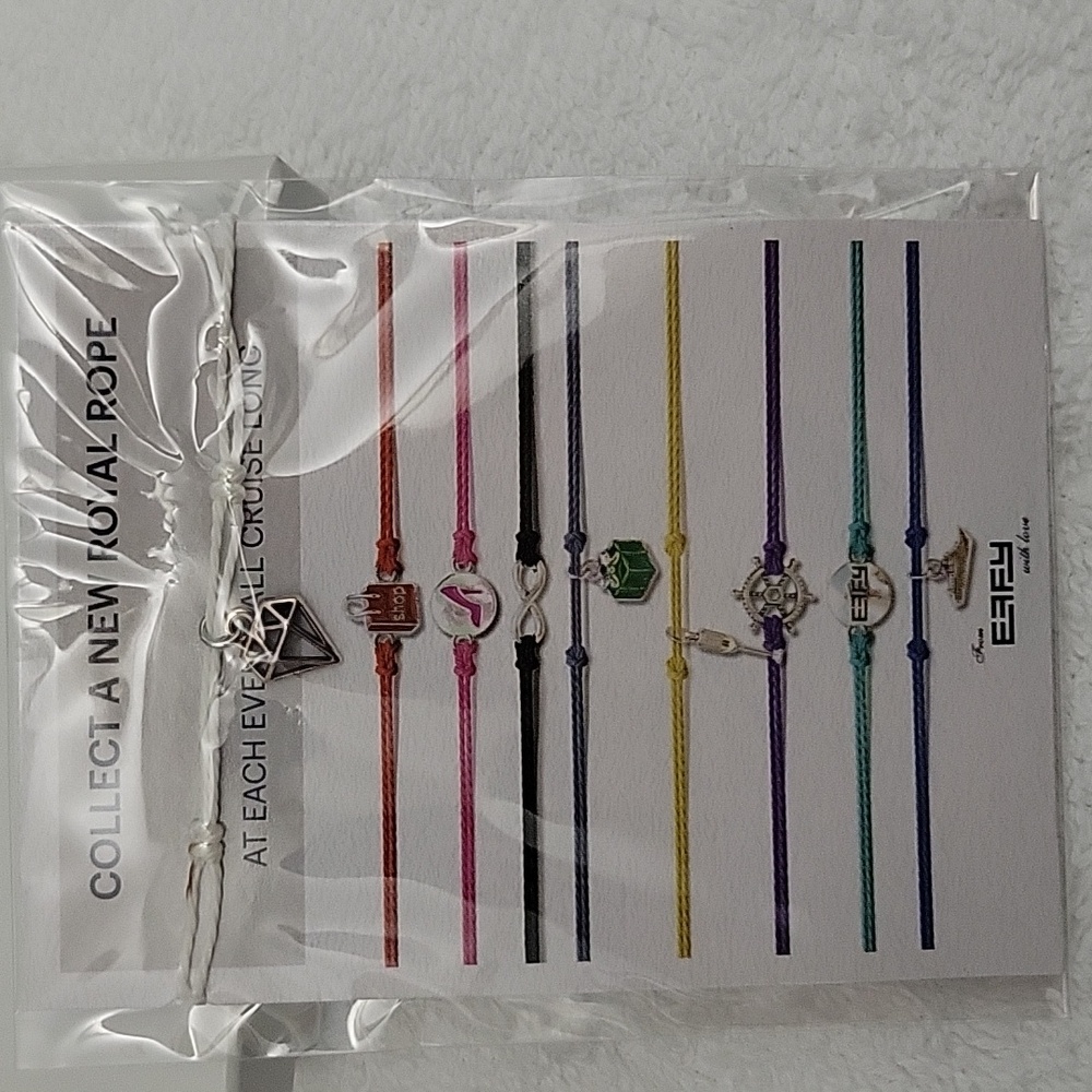 Royal Caribbean Effy White Diamond Rope Bracelet NIP